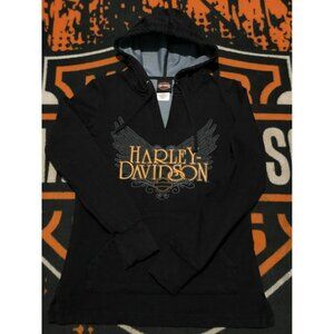 Harley Davidson Hoodie Small Women Soft Fabric